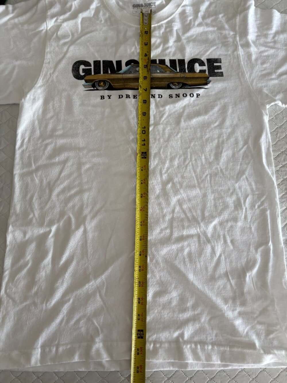 Gin & Juice Dre Snoop Dogg White T Shirt Short Sleeve Size Small